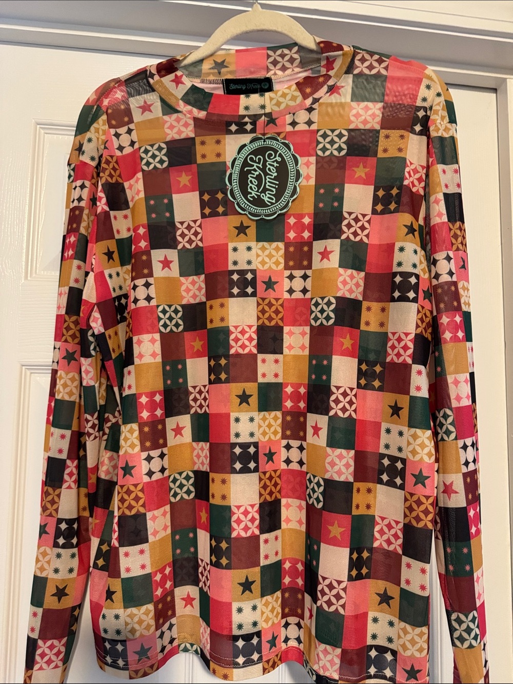 Sterling Street Women's Patchwork Star Print Tunic - Multicolor